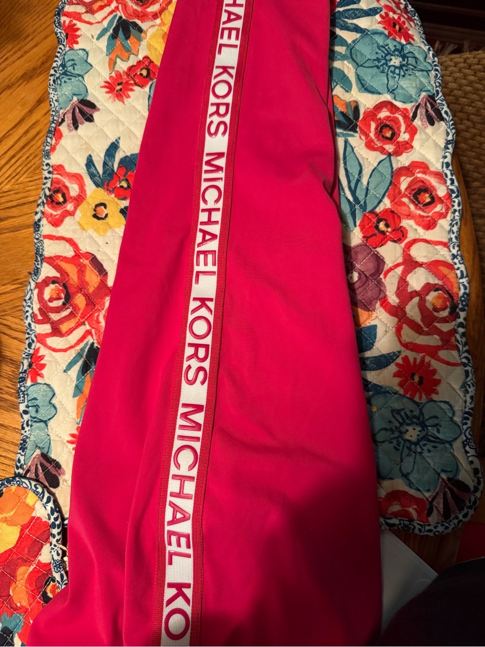 MICHAEL Michael Kors Hot Pink Logo-Strip Joggers